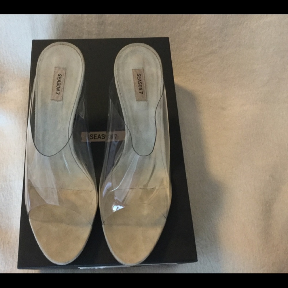 Yeezy Clear PVC Mules Stiletto Season 7 Size 8 New - Picture 7 of 8